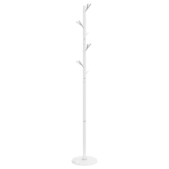 stumtjener 175 cm pulverlakeret jern hvid