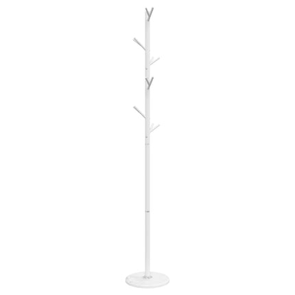 stumtjener 175 cm pulverlakeret jern hvid
