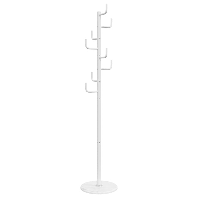 stumtjener 183 cm pulverlakeret jern hvid