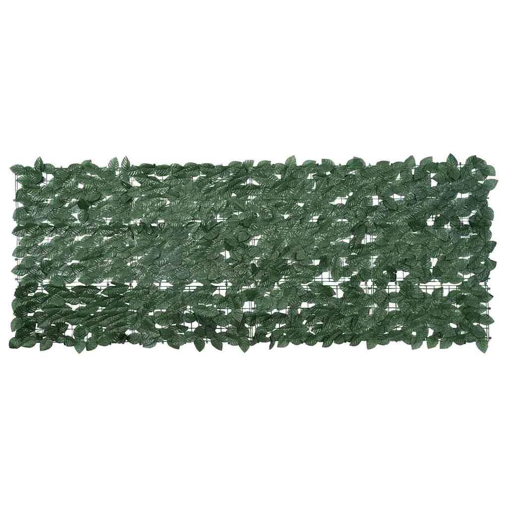 altanafskærmning 200x75 cm mørkegrønne blade billede