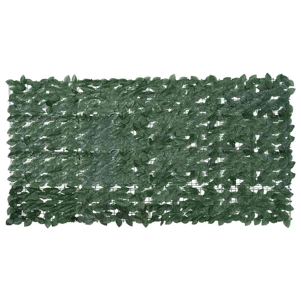 altanafskærmning 200x100 cm mørkegrønne blade billede