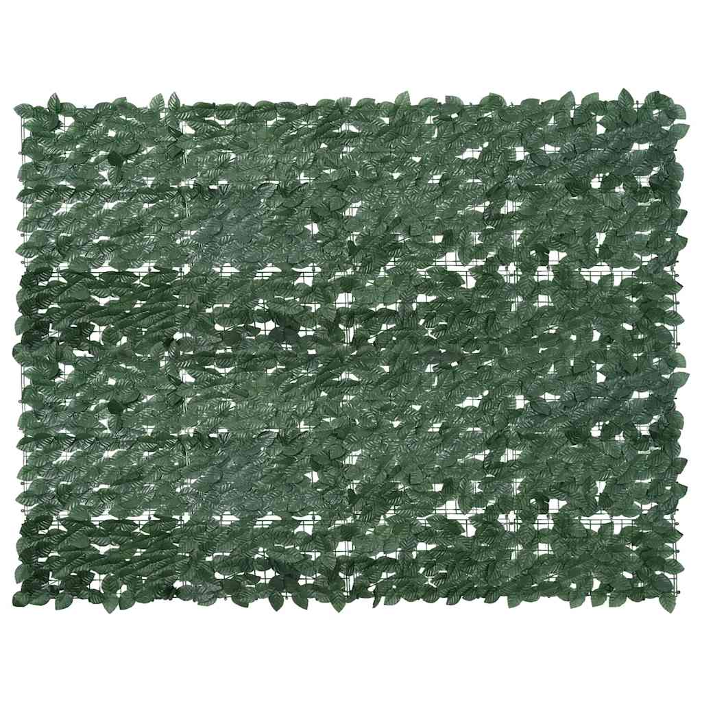 altanafskærmning 200x150 cm mørkegrønne blade billede