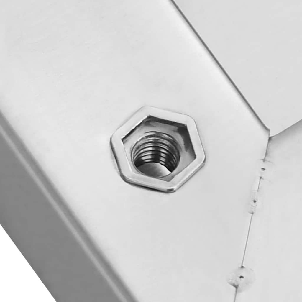 væghylder 2 stk. 75x23,5x3 cm rustfrit stål sølvfarvet