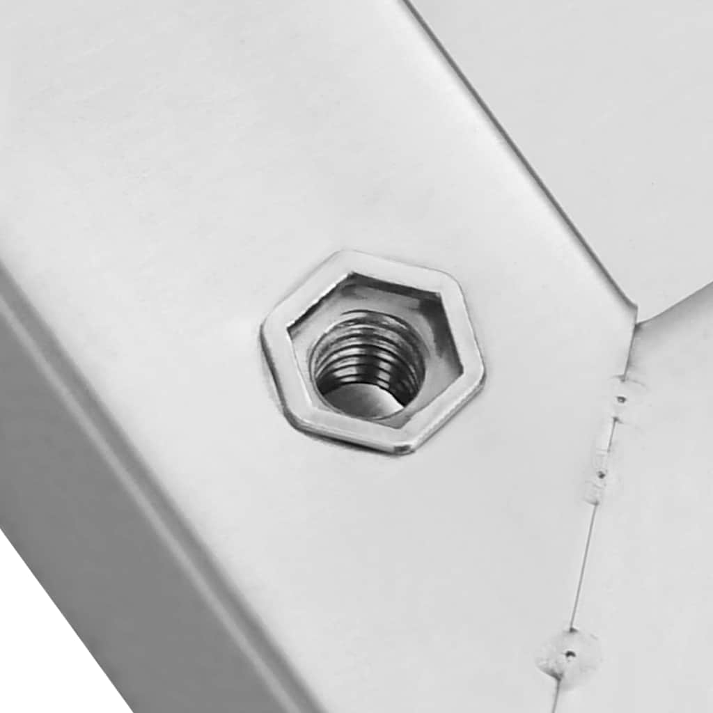 væghylder 2 stk. 50x23,5x3 cm rustfrit stål sølvfarvet