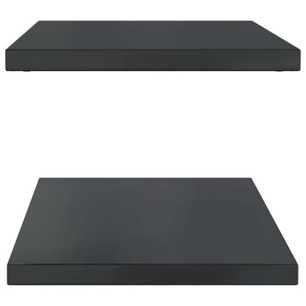 væghylder 2 stk. 100x40 cm rustfrit stål sort