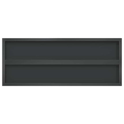 væghylder 2 stk. 100x40 cm rustfrit stål sort