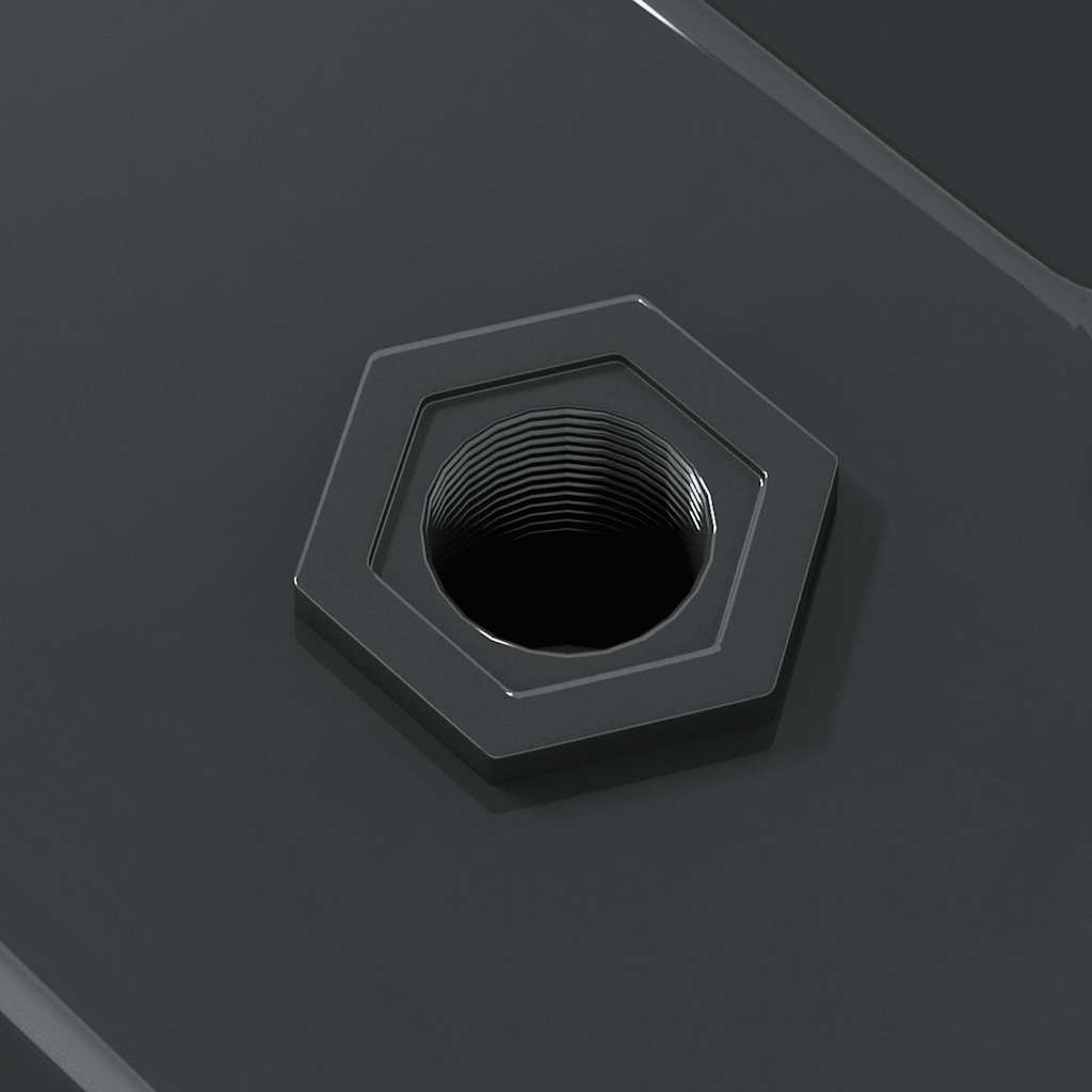 væghylder 2 stk. 50x40x3 cm rustfrit stål sort