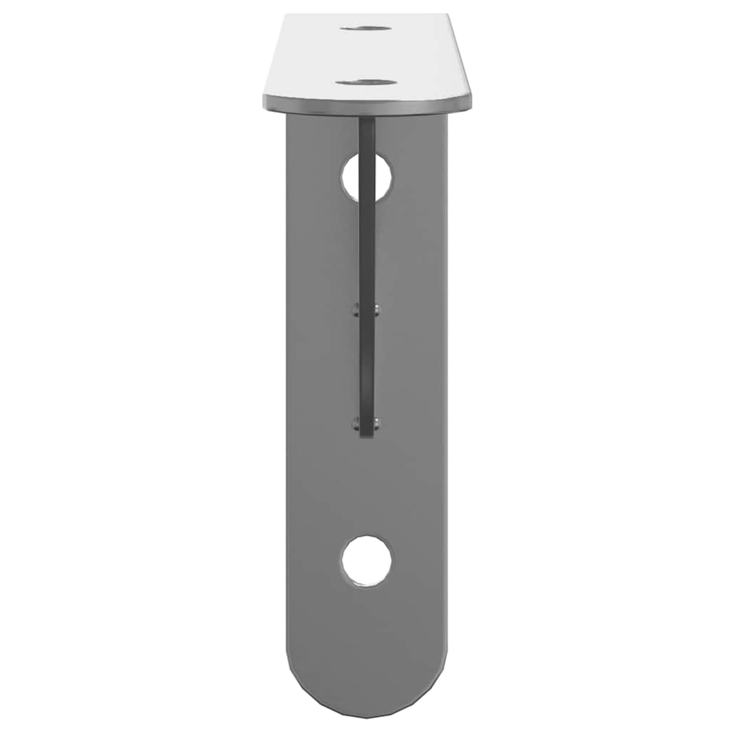 hyldebeslag 4 stk. 15x2,5x11,5 cm rustfrit stål sølvfarvet