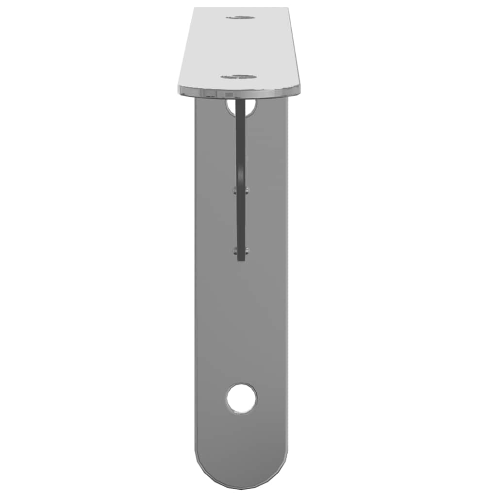 hyldebeslag 4 stk. 20x2,5x14 cm rustfrit stål sølvfarvet