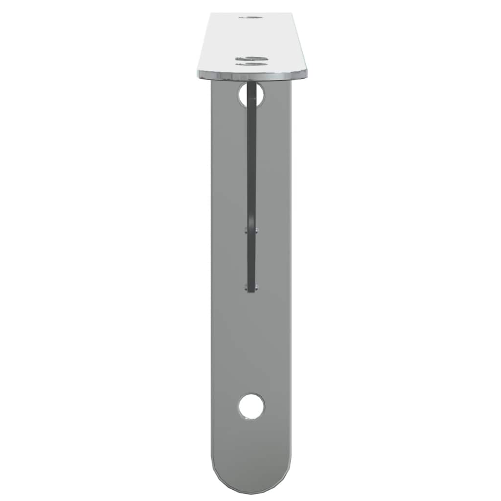 hyldebeslag 4 stk. 23,5x2,5x15,5 cm rustfrit stål sølvfarvet