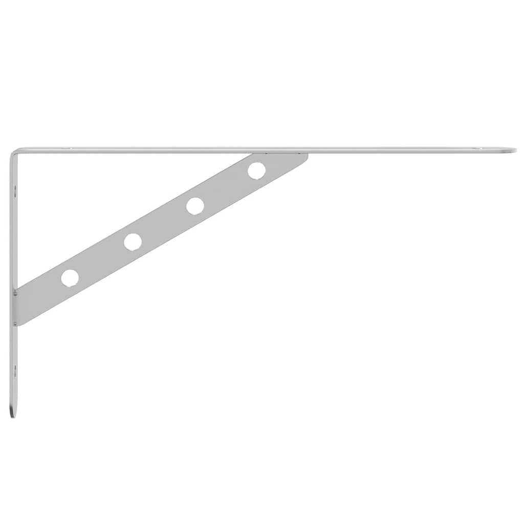 hyldebeslag 4 stk. 30x2,5x15,5 cm rustfrit stål sølvfarvet