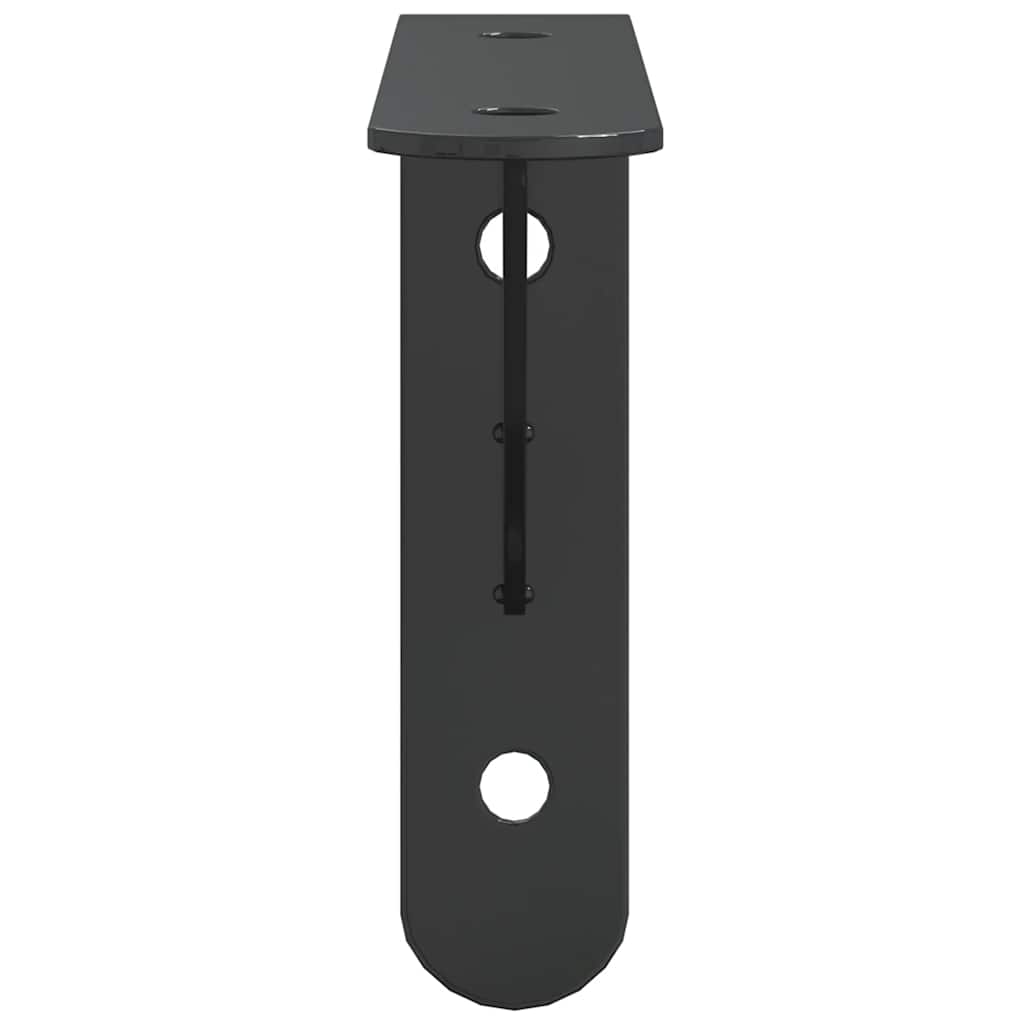 hyldebeslag 4 stk. 15x2,5x11,5 cm rustfrit stål sort