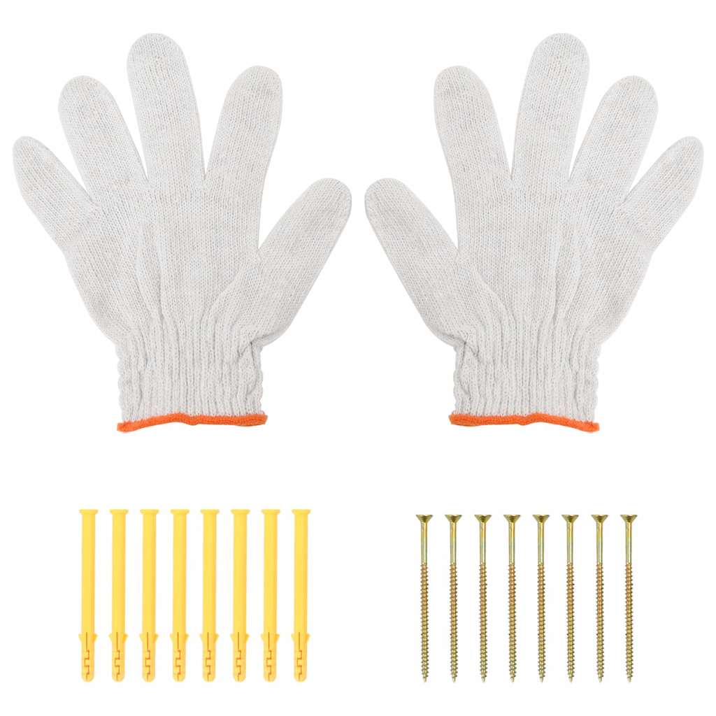 hyldebeslag 4 stk. 15x2,5x11,5 cm rustfrit stål sort