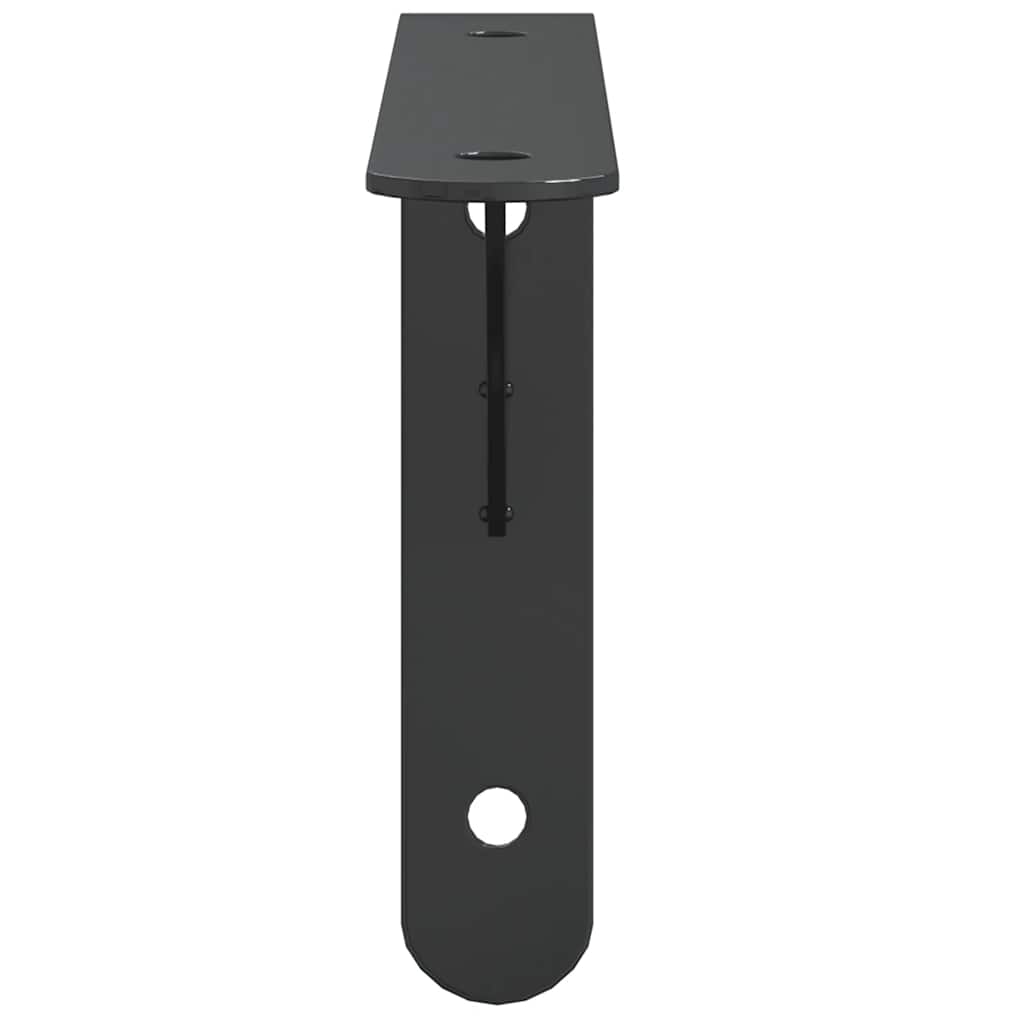 hyldebeslag 4 stk. 20x2,5x14 cm rustfrit stål sort