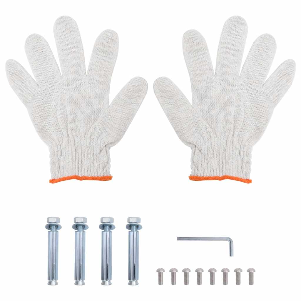 væghylde 100x23,5x60 cm 2 niveauer rustfrit stål sølvfarvet