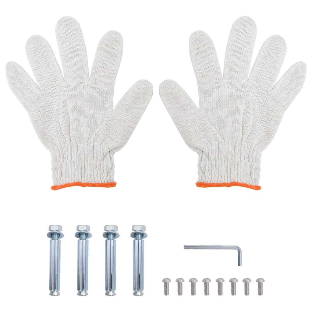 væghylde 75x40x60 cm 2 niveauer rustfrit stål sølvfarvet