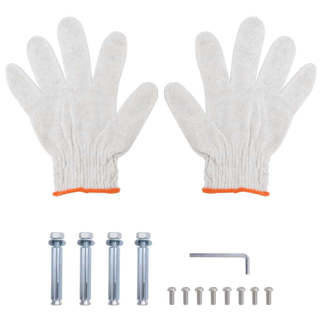 væghylde 75x23,5x60 cm 2 niveauer rustfrit stål sølvfarvet