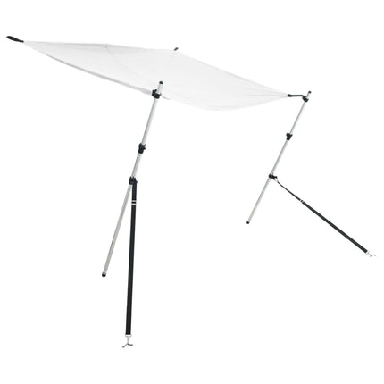 solsejl til båd 170x170x(115-183) cm forlængerdel hvid