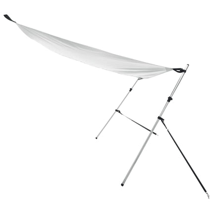 solsejl til båd 170x170x(115-183) cm forlængerdel hvid