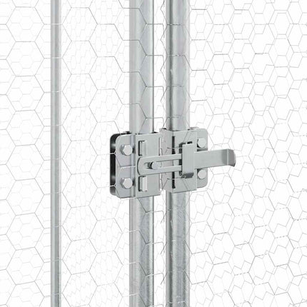 hønsehus 200x100x190 cm galvaniseret stål grå