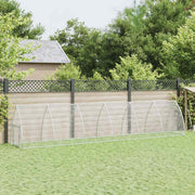 hønsehus 600x105x120 cm galvaniseret stål sølvfarvet