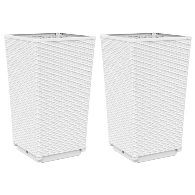 plantekurve 2 stk. 32,5x32,5x57 cm PP hvid