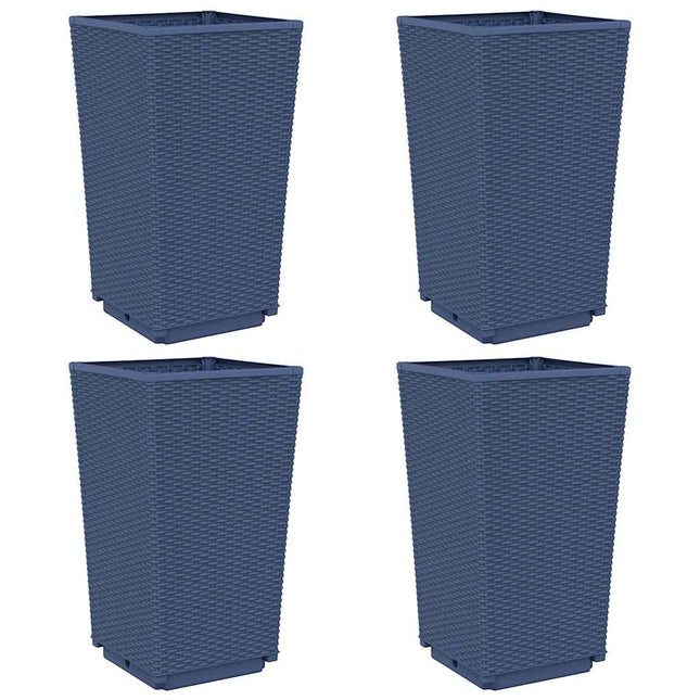 plantekurve 4 stk. 32,5x32,5x57 cm PP blågrå