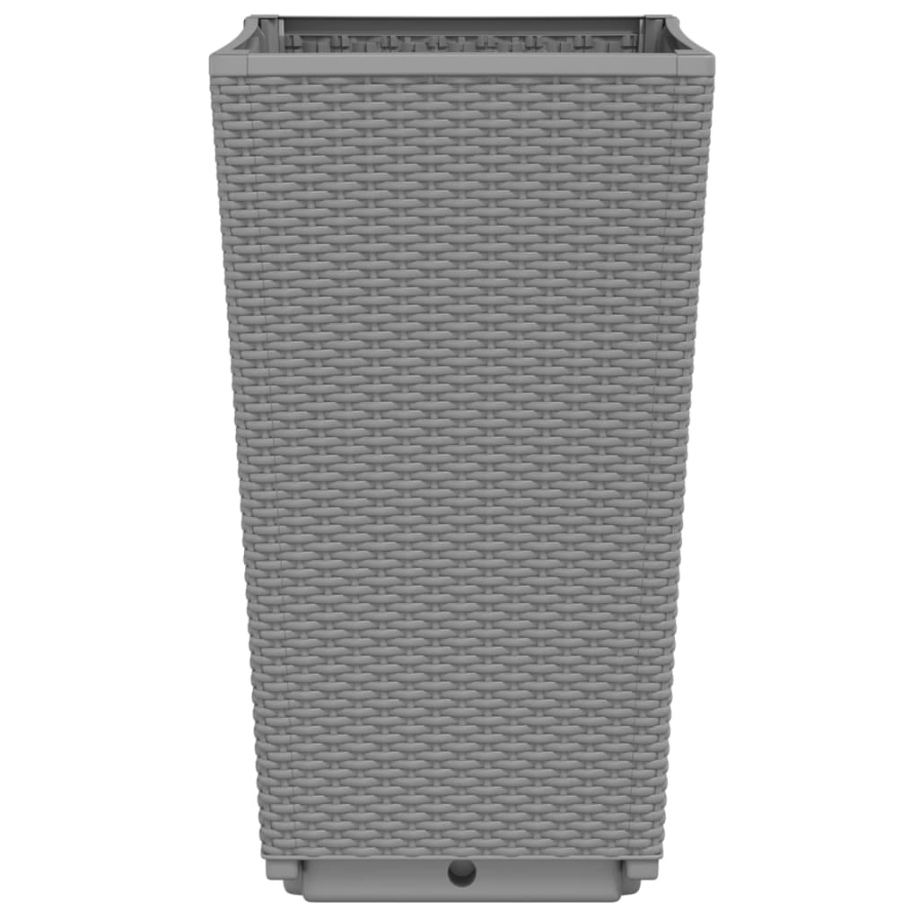 plantekurve 4 stk. 32,5x32,5x57 cm PP lysegrå