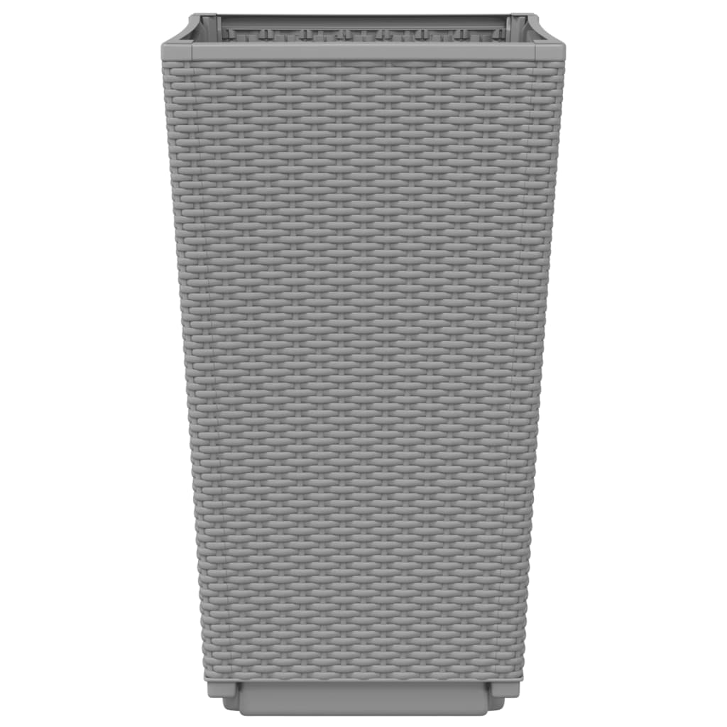 plantekurve 4 stk. 32,5x32,5x57 cm PP lysegrå