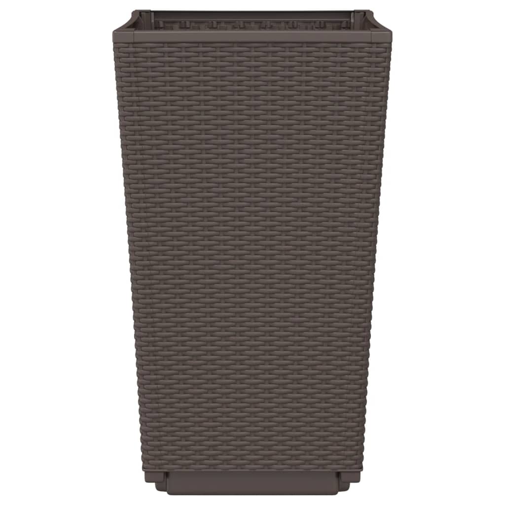 plantekurve 4 stk. 32,5x32,5x57 cm PP brun