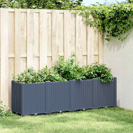plantekasse 160x40x53 cm PP blågrå