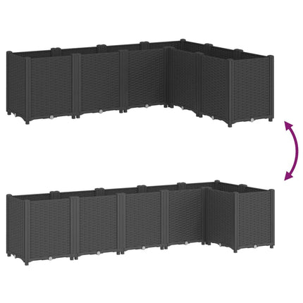 plantekasse 160x120x53 cm PP sort