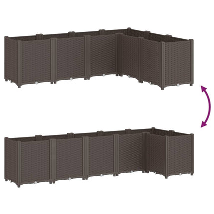 plantekasse 160x120x53 cm PP brun