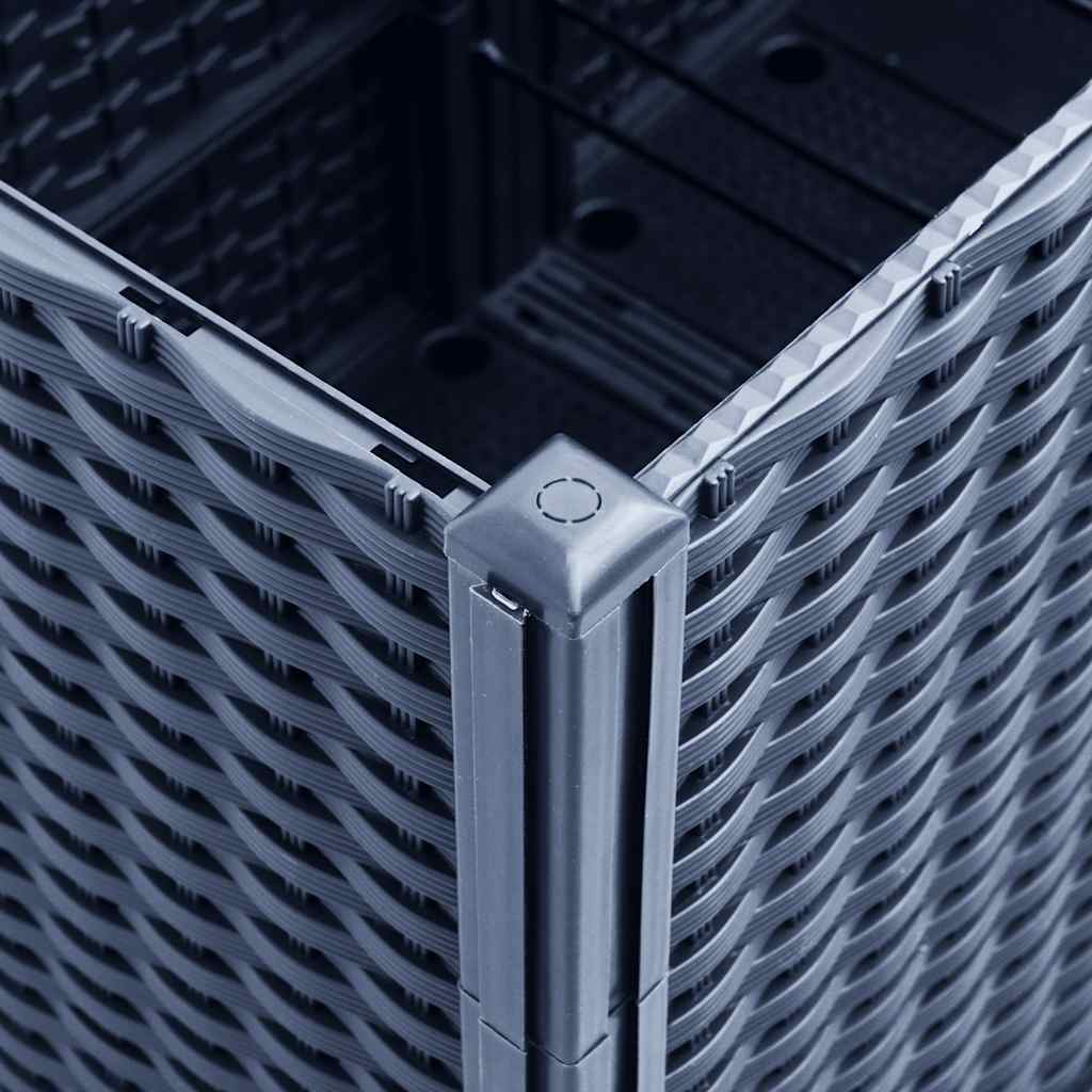 plantekasse med espalier 160x40x140 cm PP blågrå