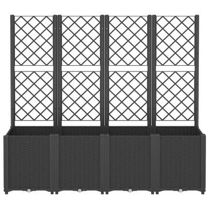 plantekasse med espalier 160x40x140 cm PP sort
