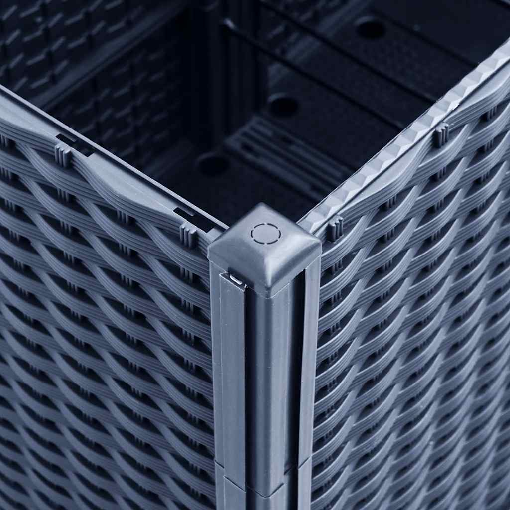 plantekasse med espalier 160x160x140 cm PP blågrå