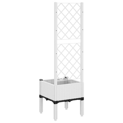 plantekasse med espalier 40x40x142 cm PP hvid