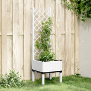 plantekasse med espalier 40x40x142 cm PP hvid