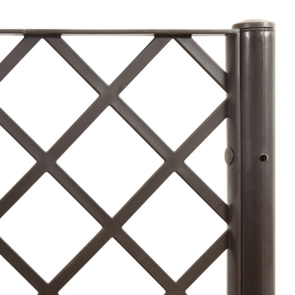 plantekasse med espalier 40x40x142 cm PP brun