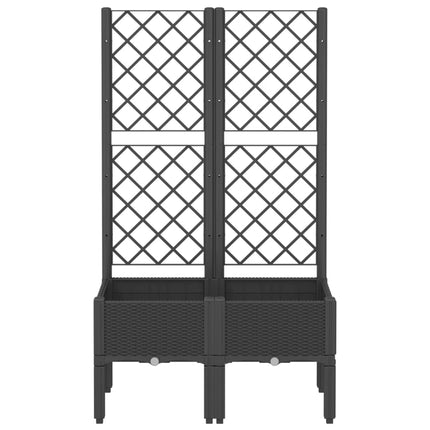 plantekasse med espalier 80x40x142 cm PP sort