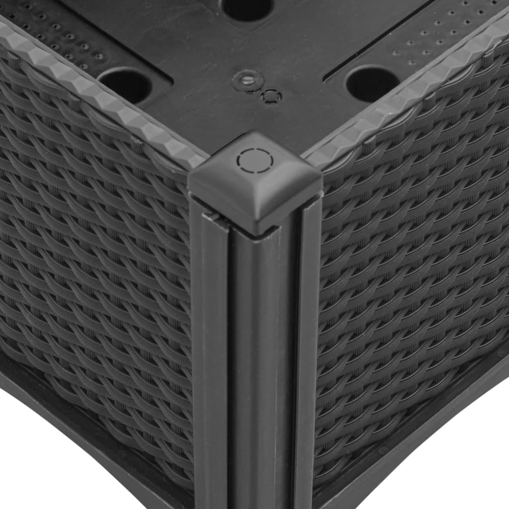 plantekasse med espalier 80x40x142 cm PP sort