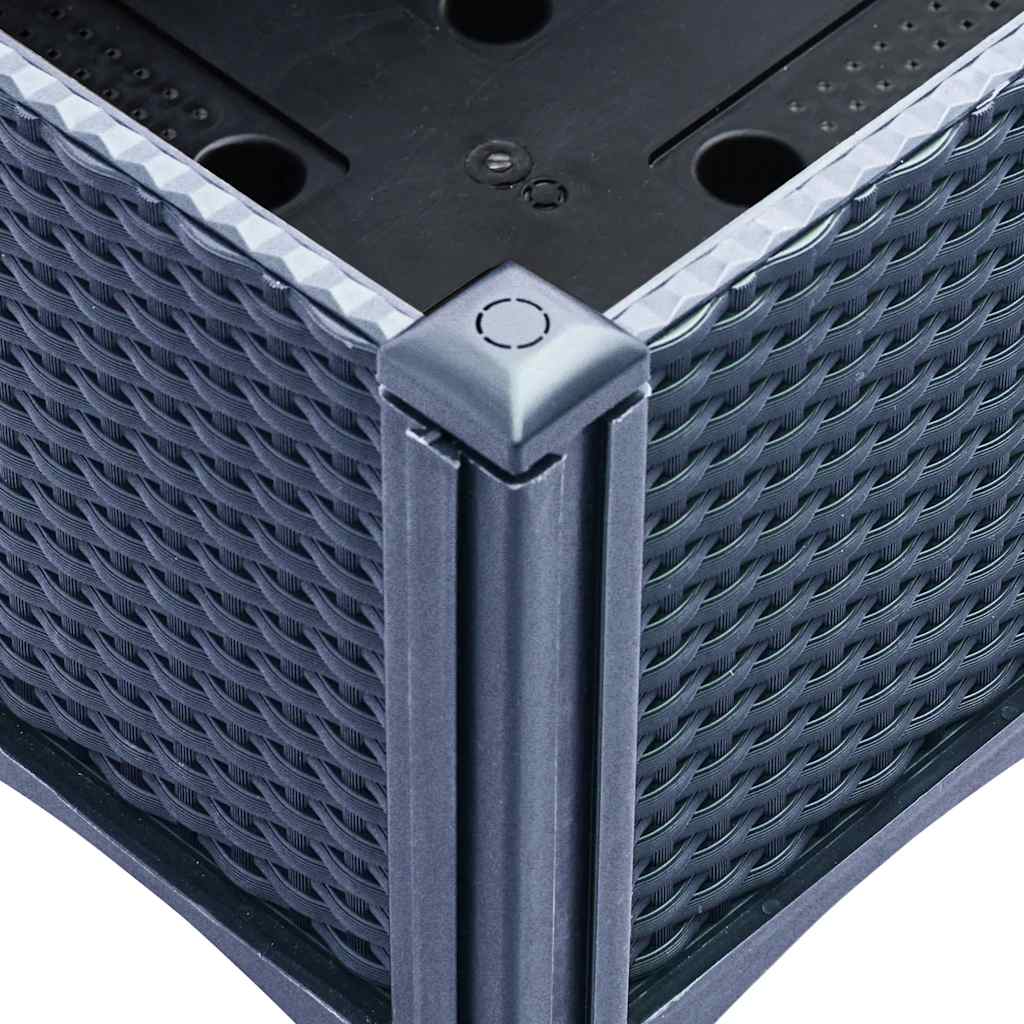 plantekasse med espalier 120x40x142 cm PP blågrå