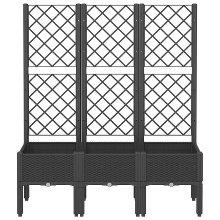 plantekasse med espalier 120x40x142 cm PP sort