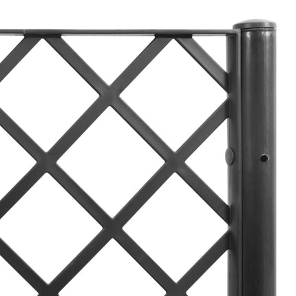 plantekasse med espalier 120x40x142 cm PP sort