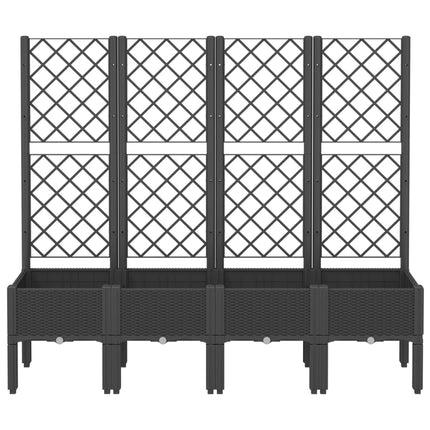 plantekasse med espalier 160x40x142 cm PP sort