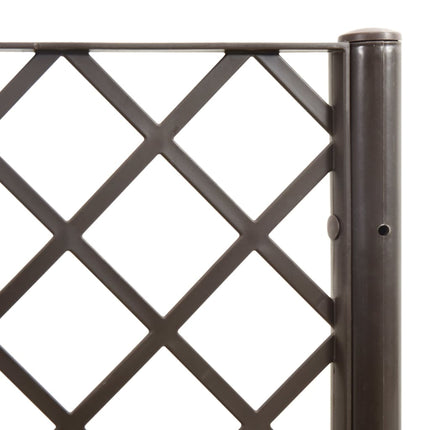 plantekasse med espalier 160x40x142 cm PP brun