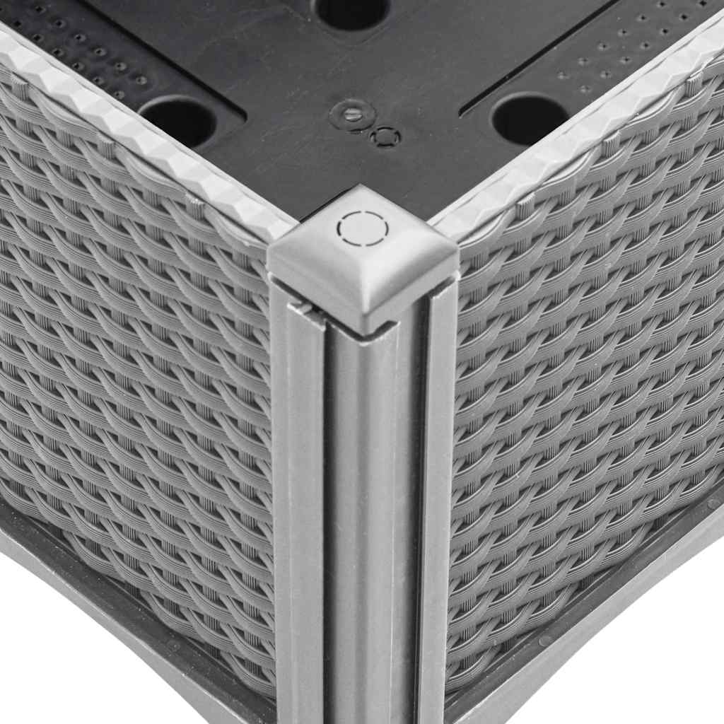 plantekasse med espalier 160x120x142 cm PP lysegrå