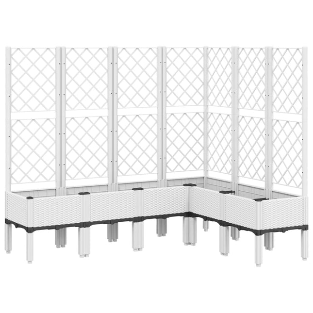 plantekasse med espalier 160x120x142 cm PP hvid