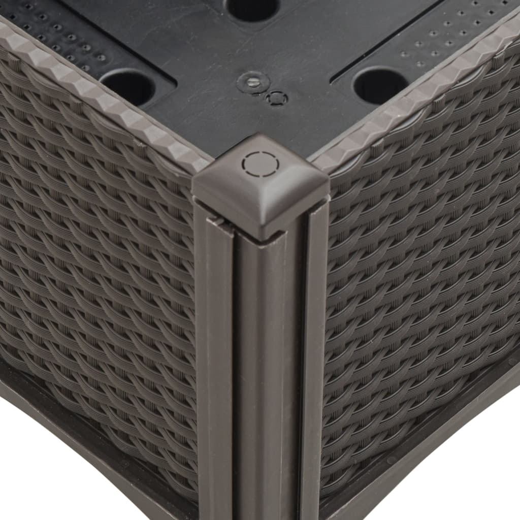 plantekasse med espalier 160x120x142 cm PP brun