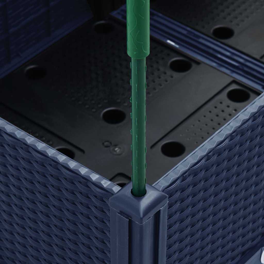 plantekasse med espalier 40x40x142,5 cm PP blågrå